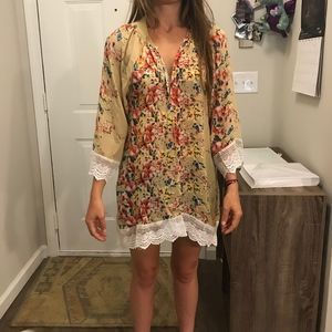 Flower Kimono with Lace